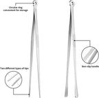 Kirecoo 2PCS 12" Stainless Steel Cooking Tongs with Serrated Tips