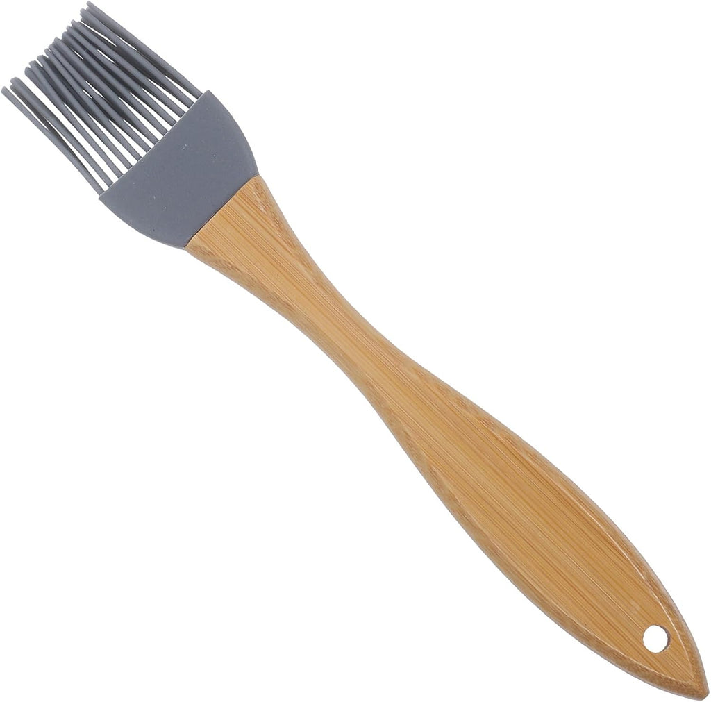SEWACC Food Grade Silicone Barbecue Oil Brush with Wood Handle Basting Sauce Brush for Bbq Grilling and Baking Heat Resistant Silicone for Outdoor Cooking