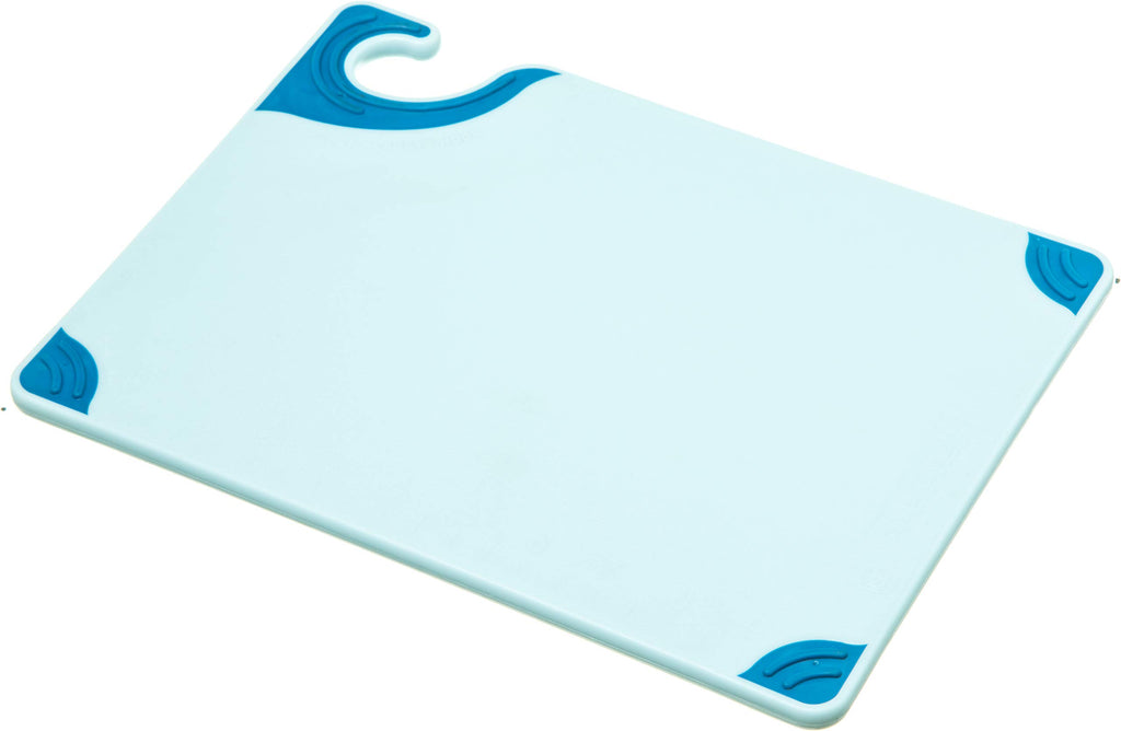 San Jamar Saf-T-Grip Plastic Cutting Board with Safety Hook, 9" x 12" x 0.375", Green
