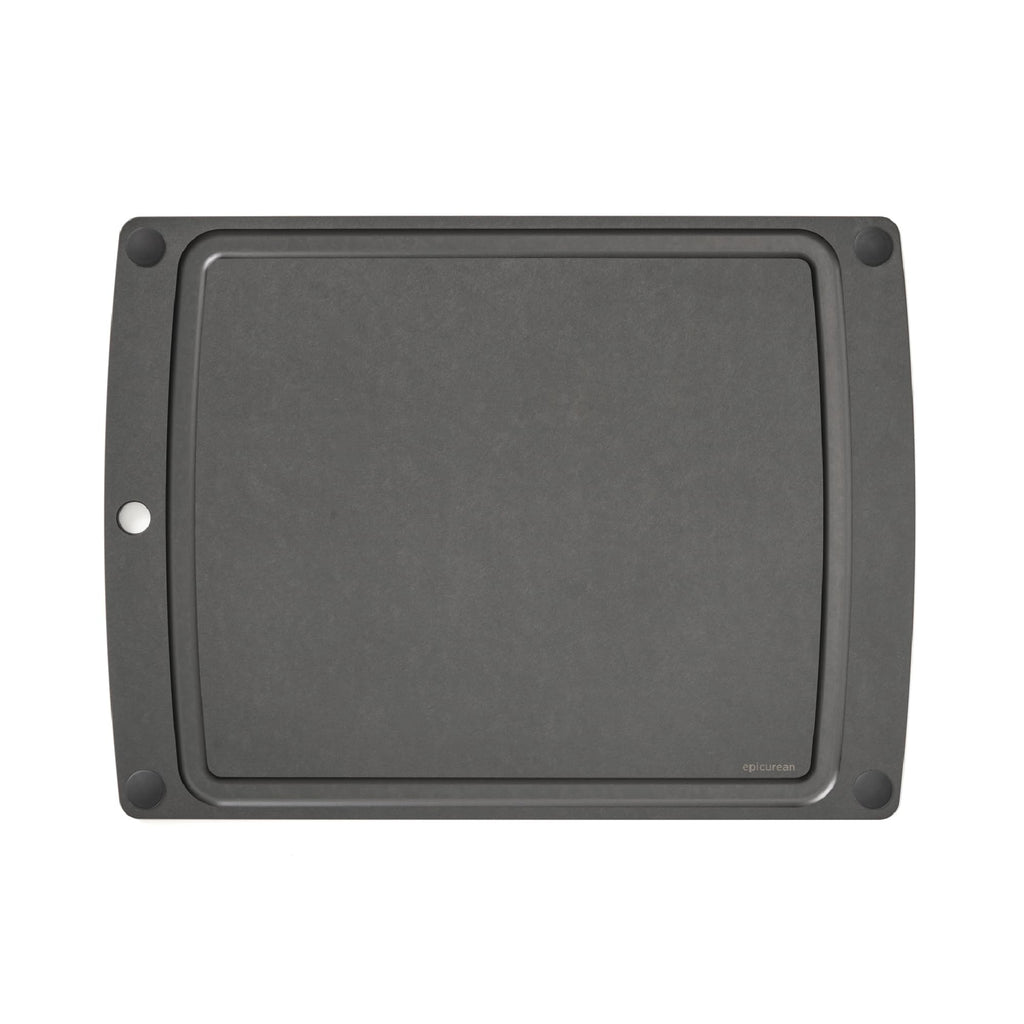 Epicurean All-In-One Cutting Board with Non-Slip Feet and Juice Groove, 14.5" × 11.25", Natural/Black