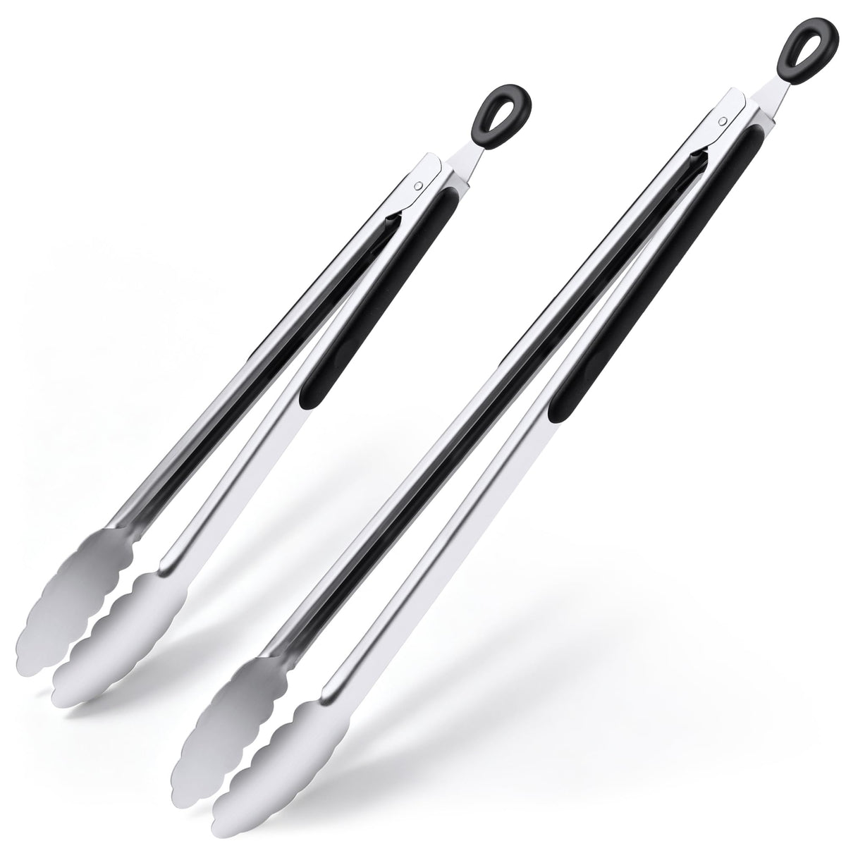 7-Inch Stainless Steel Kitchen Tongs Set, for Cooking Serving (7", 3PCS)