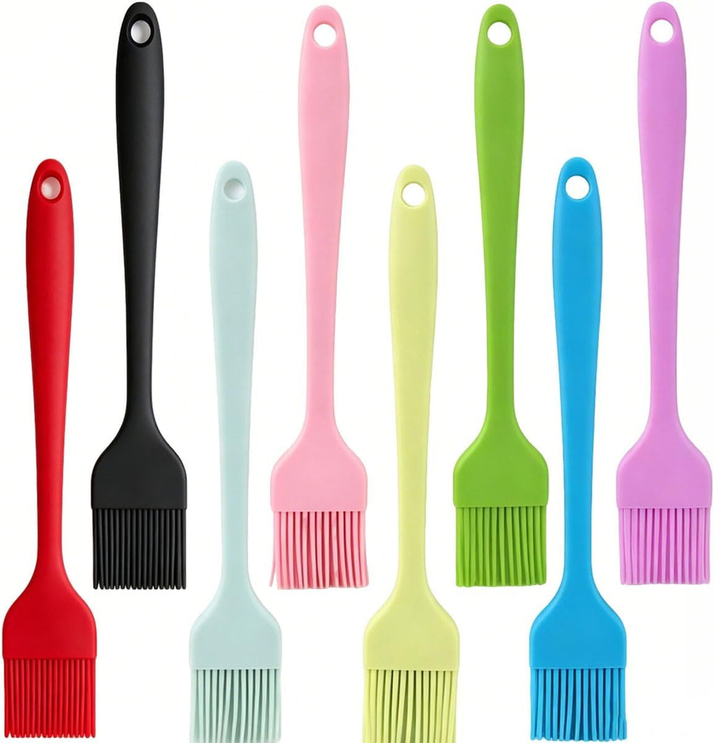 8 Pcs Silicone Basting 8 Inch BBQ Brush Pastry Brush 230℉ Heat Resistant