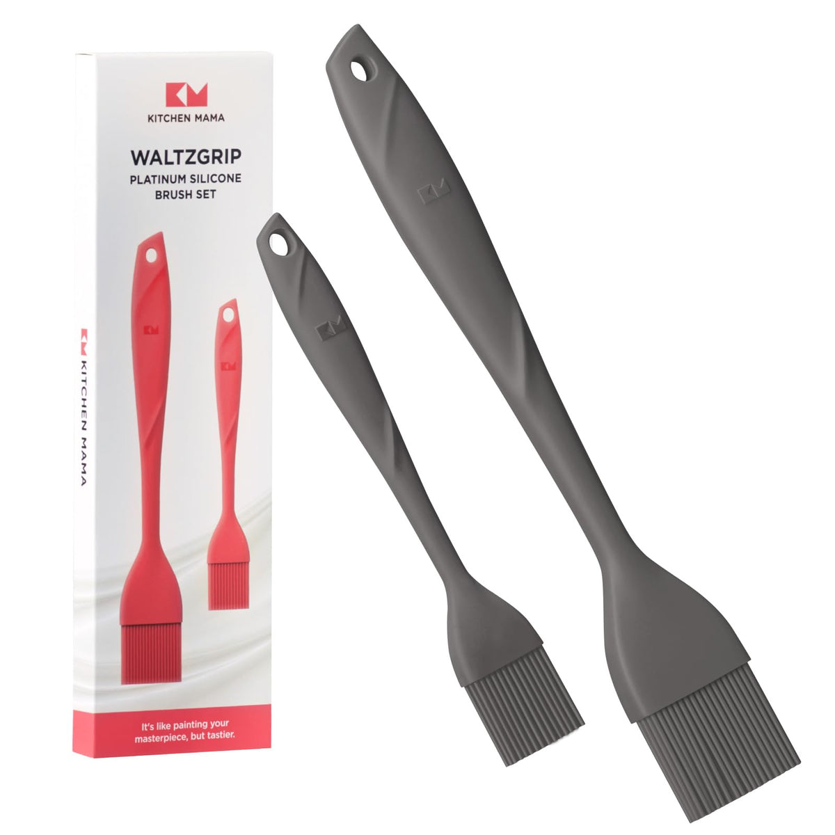 Kitchen Mama WaltzGrip Platinum Silicone Basting Pastry Brush, Teal