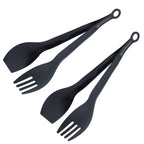 MSY BIGSUNNY Mini Appetizer Tongs Stainless Steel Set of 4, Small Serving Tongs, 6 Inch(15.2cm, Silver)