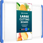 Belwares Large Plastic Cutting Board for Kitchen, 18-Inch Chopping Board