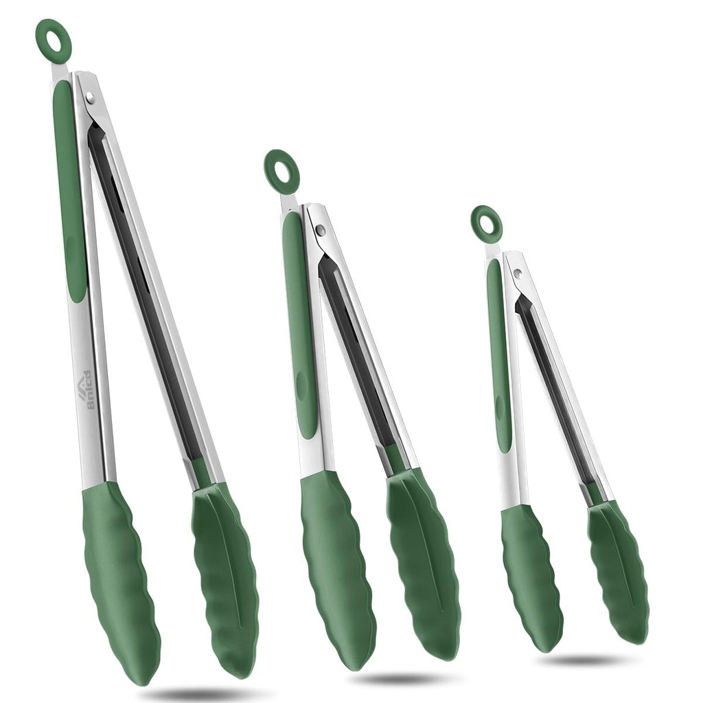 Good Grip Cooking Tongs with Silicone Tips, Set of 3-7" 9" and 12"