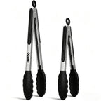 Tongs for Cooking, Stainless Steel Kitchen Tongs with Silicone Tips