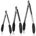 U-Taste Kitchen Tongs for Cooking, 600ºF Heat-Resistant, 3Pcs/Midnight Blue