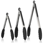 U-Taste Kitchen Tongs for Cooking, 600ºF Heat-Resistant, 3Pcs/Midnight Blue