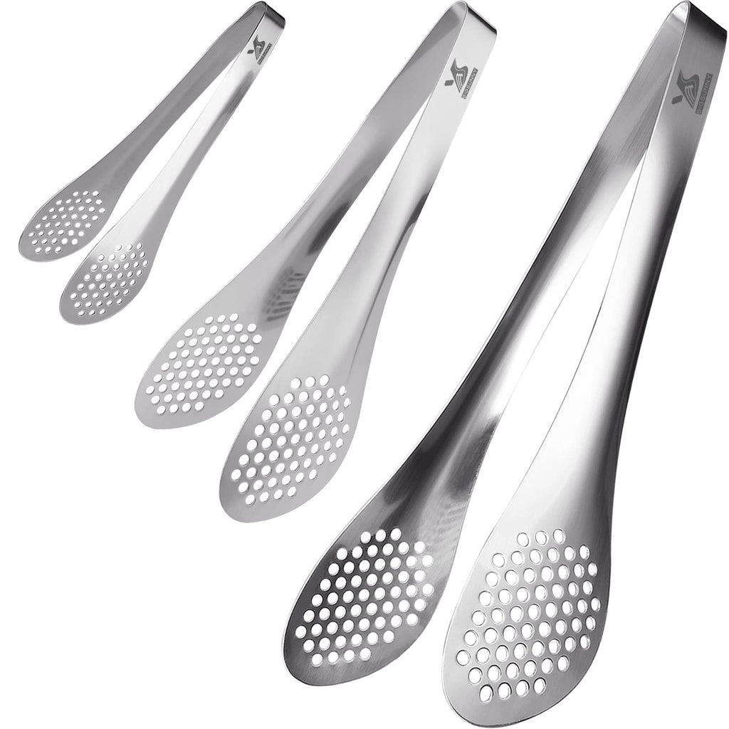 MSY BIGSUNNY 9 inch Buffet Tongs, Set of 2 Stainless Steel Food Serving Tongs
