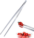 MSY BIGSUNNY 12 Inch Kitchen Tweezers Fine Tweezer Tongs, Stainless Steel Food Tweezers Multi-function Precision Serrated Tips Cooking Tongs Kitchen Serving Tong