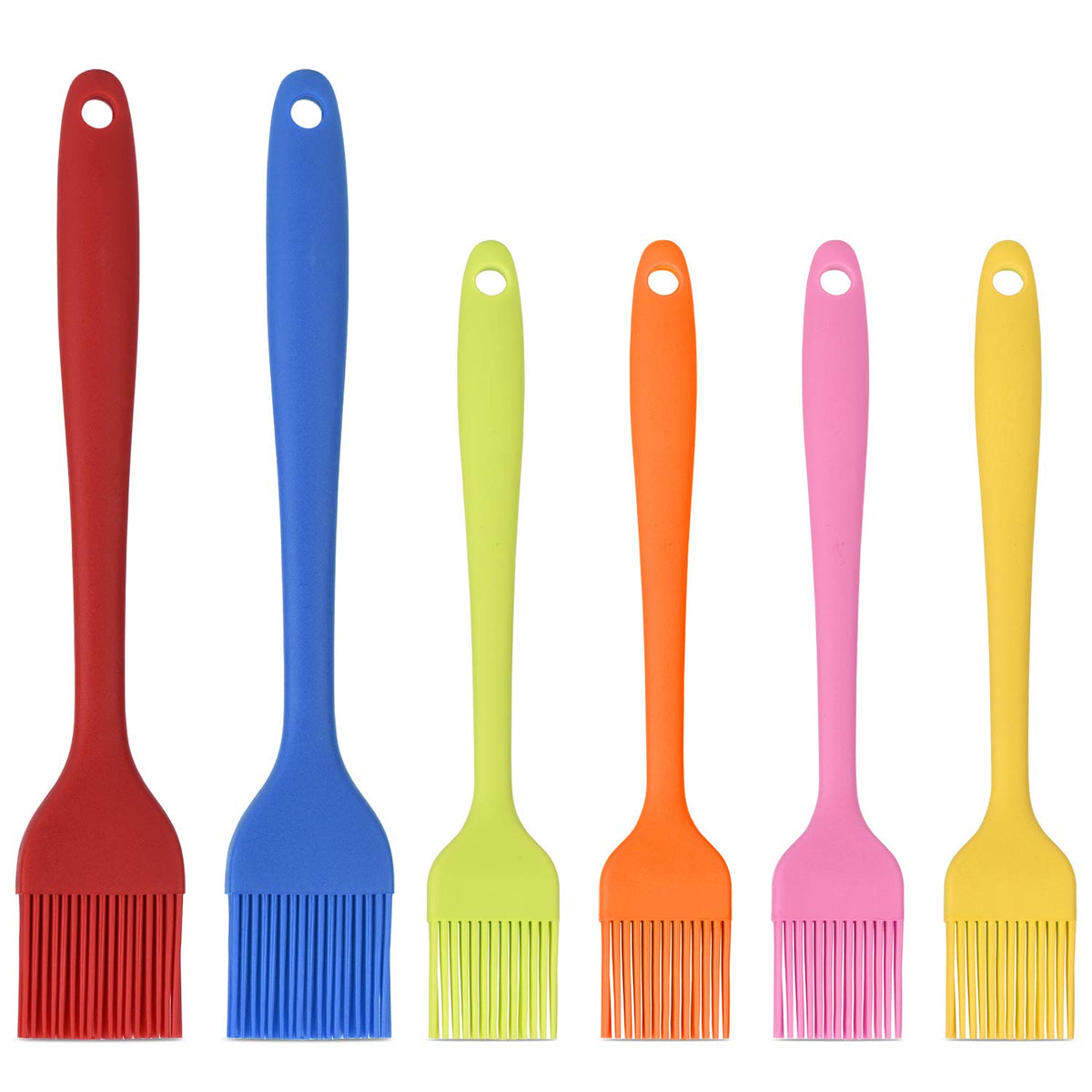 Hhyn Silicone Basting Brush Set 6 Pack, 2 Large & 4 Small