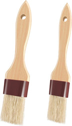 Pastry Brushes for Baking Basting Brush with Boar Bristles and Beech Hardwood Handles Culinary Oil Brush for Barbecue Butter Grill BBQ Sauce Baster Marinade Kitchen Food Cooking Brushes (1/1.5")
