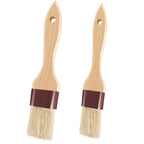 Pastry Brushes for Baking Basting Brush with Boar Bristles and Beech Hardwood Handles Culinary Oil Brush for Barbecue Butter Grill BBQ Sauce Baster Marinade Kitchen Food Cooking Brushes (1/1.5")