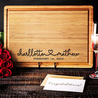 Personalized Wood Engraved Cutting Board - Valentines Day Gift for Her - Unique Present for Wedding, Anniversary, Housewarming, Birthday, Holiday, or Romantic Gift Idea for Friends, Family, Mom, Dad