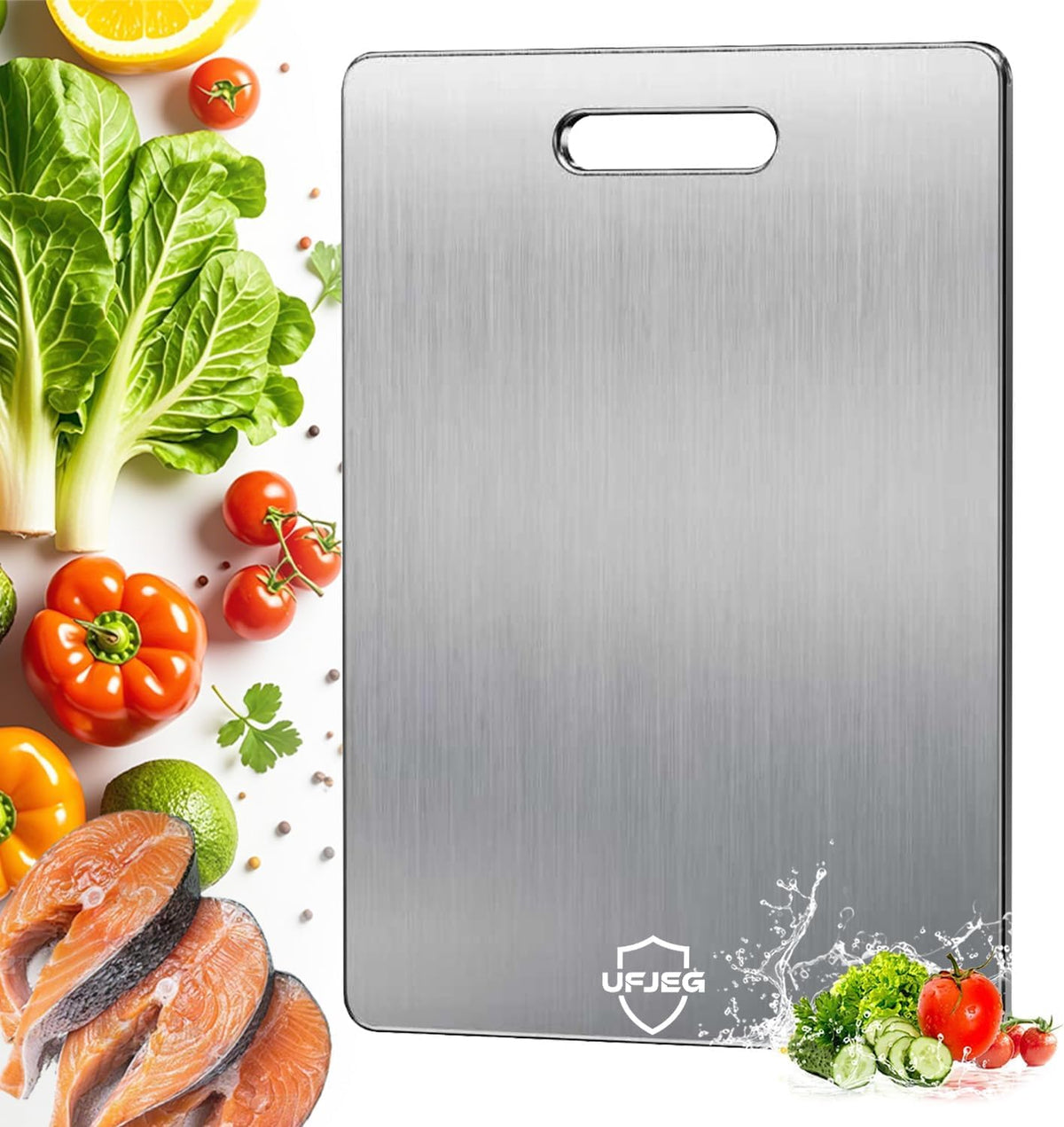 Titanium Cutting Board, 3 PCS Titanium Cutting Boards for Kitchen, Non Toxic, Double-Sided Food Grade Chopping Board for Outdoor Camping(15.6" x 11", 13" x 9.3", 11.8" x 7.8")