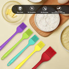 HOTEC 600℉ Heat Resistant Silicone Basting &Pastry Brush, Multicolor 5