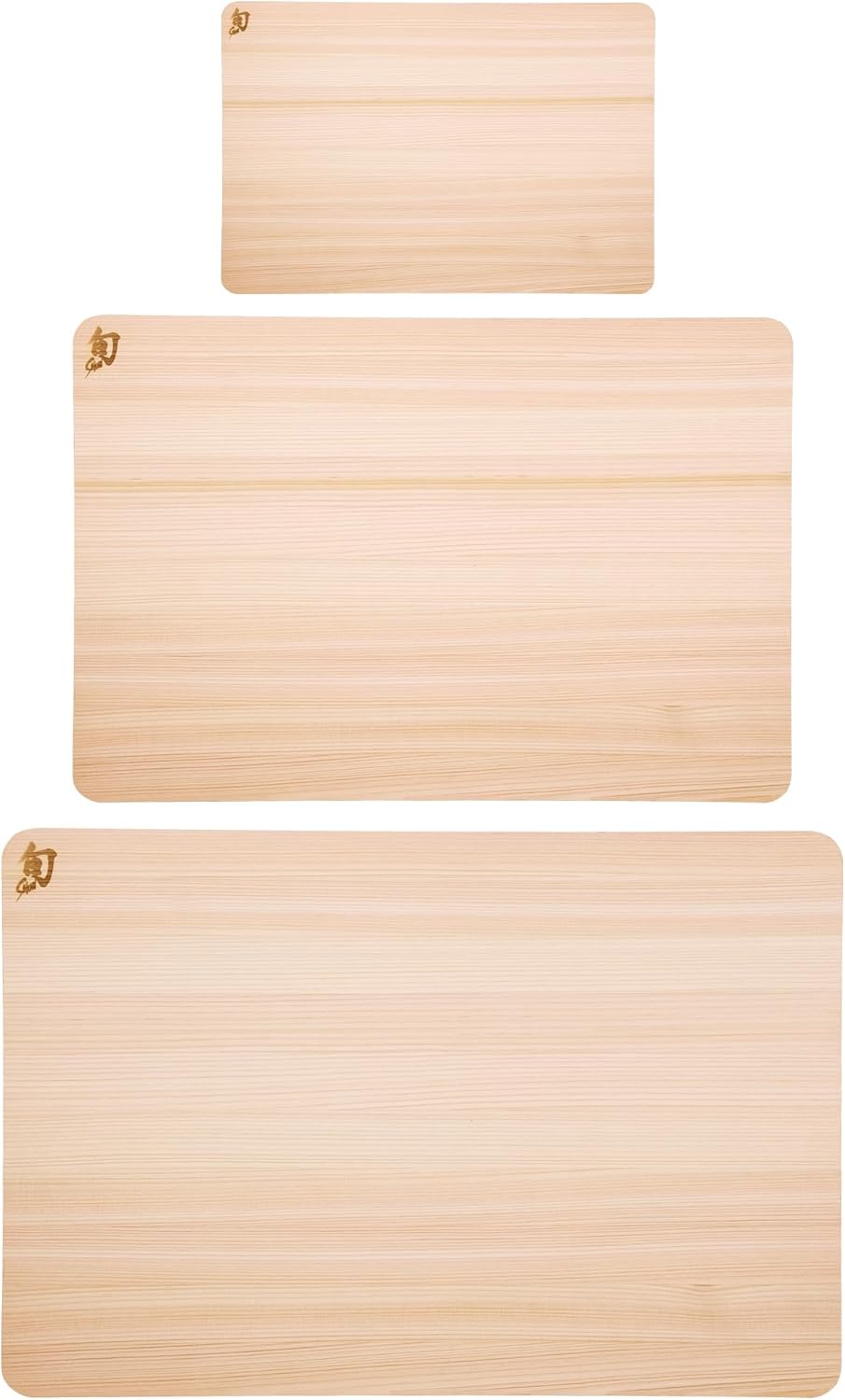 Shun Cutlery Hinoki 3 Piece Cutting Board Set