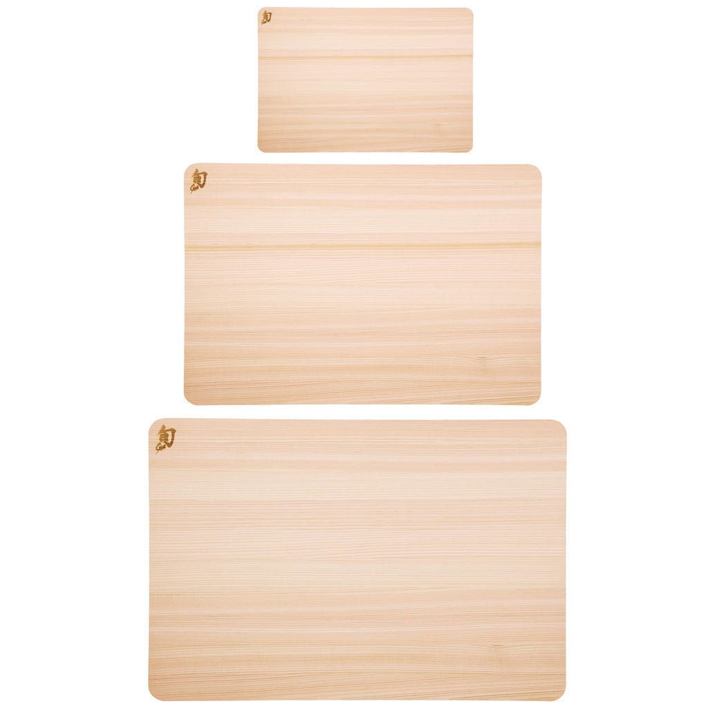 Shun Cutlery Hinoki 3 Piece Cutting Board Set