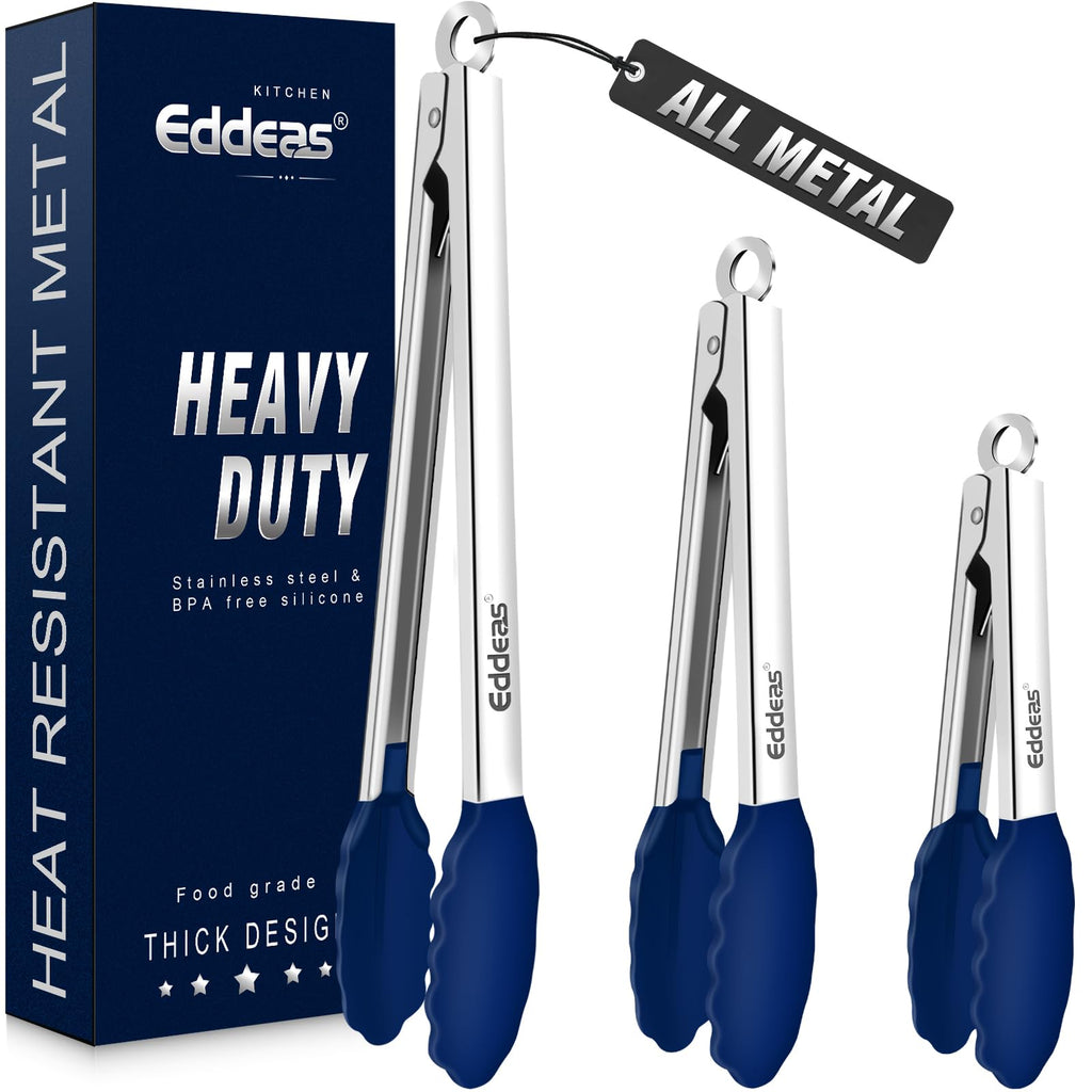 Metal Tongs For Cooking Up To 600°F Kitchen Tongs 2PCS - 9", 12 inch