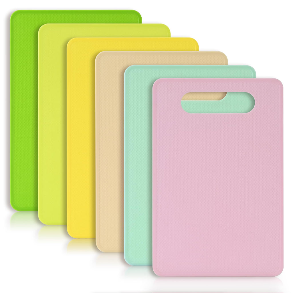 Luckyiren Plastic Cutting Board Set, 3 Pack Small Boards, Dishwasher Safe