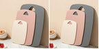 Cutting Boards for Kitchen,Plastic Cutting Board Set of 3, Thick Chopping Boards for Meat, Veggies, Fruits, with Easy Grip Handle,Dishwasher Safe (Pink, 3Pcs)