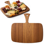 Nuenen 10 Pcs Wood Cutting Board with Handle 15.7 x 7.8 Inch Acacia Wooden Serving Kitchen Chopping Boards for Pizza, Bread, Cheese, Charcuterie, Fruit, Vegetables(Acacia)