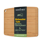 Keechee Dishwasher Safe Bamboo Cutting Board, Lightweight & Durable Wood Cutting Board, Reversible with Juice Groove, Easy to Store & Clean, Ideal Kitchen Gift for Home Cooks