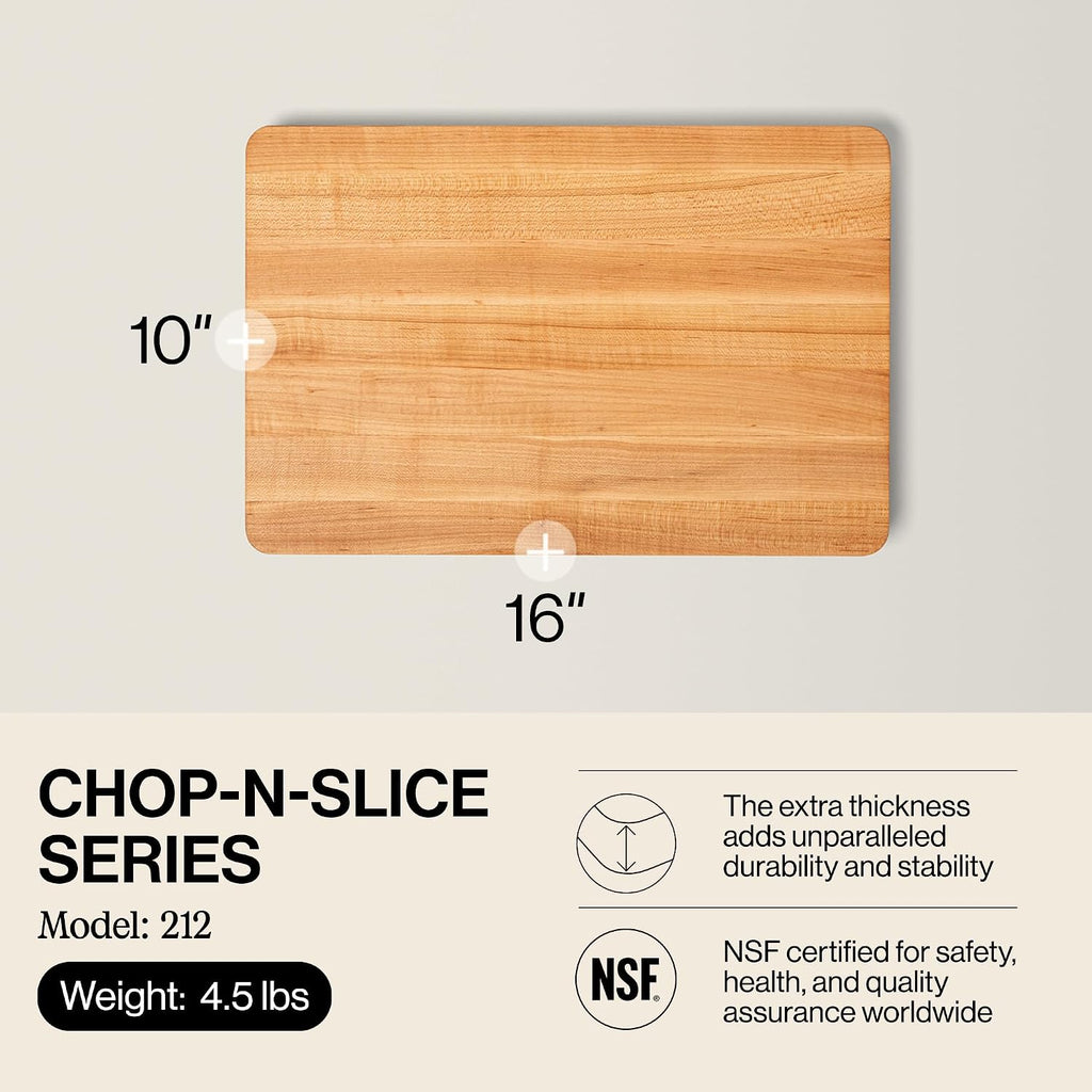 John Boos Chop-N-Slice Series Rectangular Maple Cutting Board