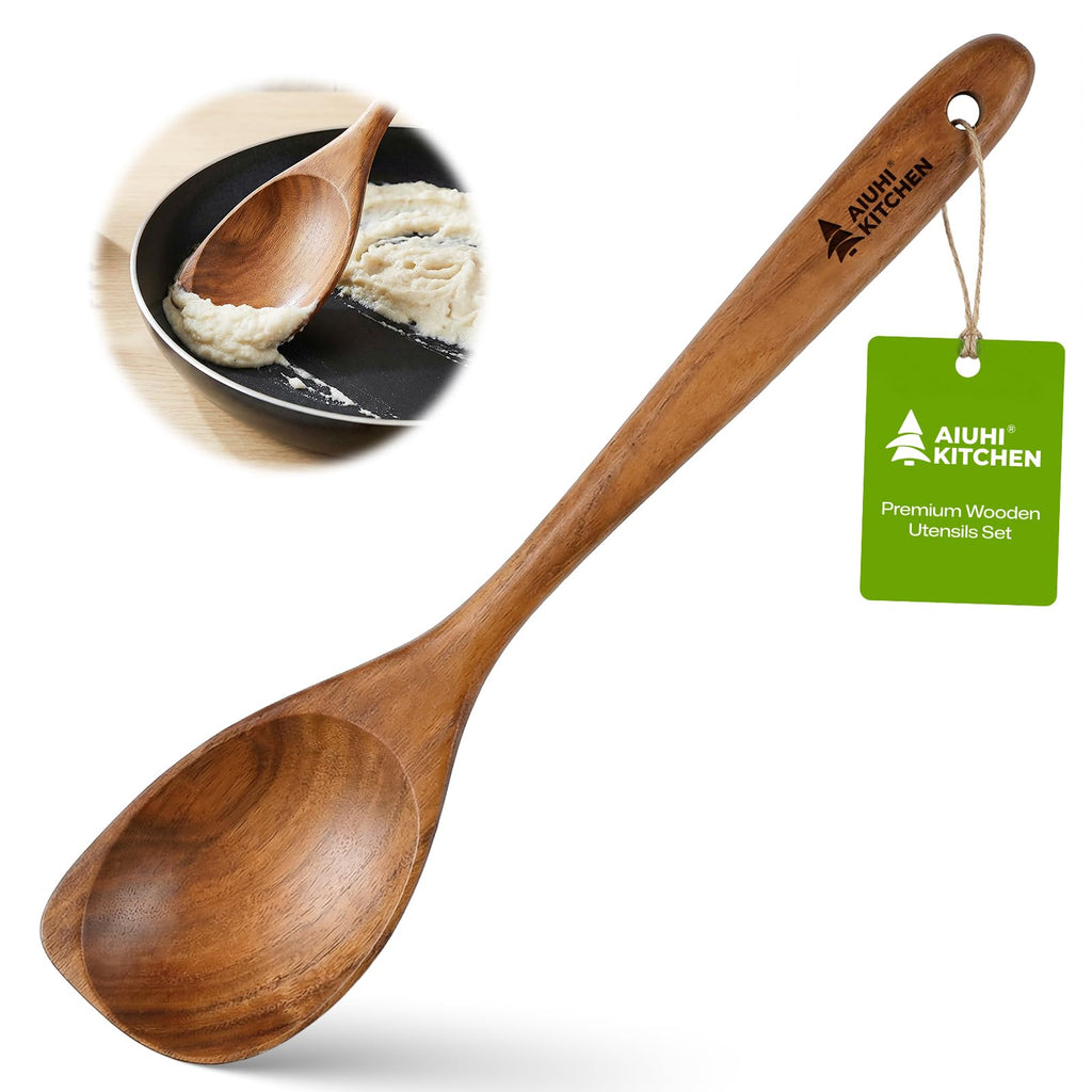 AIUHI Basting Brush for Cooking, Silicone Oil Brush with Wooden Handle, Heat Resistant Pastry Brushes with 12 Color Silicone Brush Head
