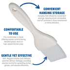 Carlisle FoodService Products 40391-02 7.50" Length, Bristle 2" Width x 2" Trim, White Color, Plastic Handle Galaxy Pastry Brush with Nylon Bristles