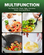 Large Silicone Flexible Cooking Fork, Non Stick Whisks for Mix Ingredients