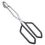 MSY BIGSUNNY Scissor Tongs Heavy Duty Cooking Tongs with Soft Handles (Stainless Steel, blue 10")