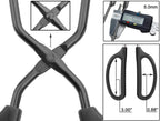 HINMAY 16" Extra Long Stainless Steel Scissor Tongs (Black)