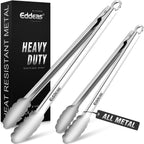 Metal Tongs For Cooking Up To 600°F Kitchen Tongs 2PCS - 9", 12 inch