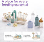 lalalark 7-in-1 Travel Baby Bottle Cleaning Kit, Silicone Brush Tools, Mint