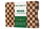 THETCHRY Cutting Boards for Kitchen, Checkered Walnut Wooden Cutting Board