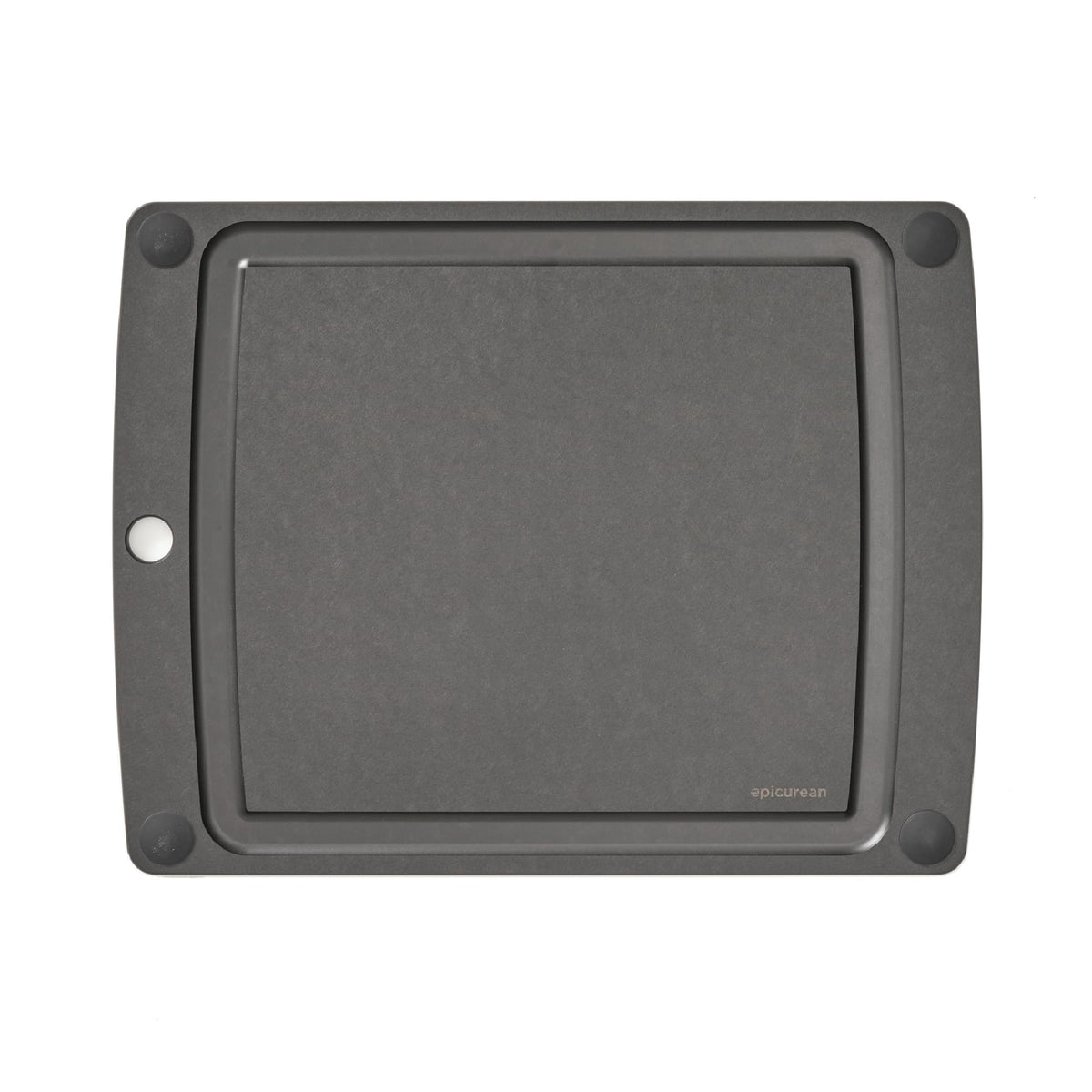 Epicurean All-In-One Cutting Board with Non-Slip Feet and Juice Groove, 10" × 7", Natural/Black