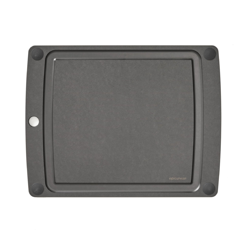 Epicurean All-In-One Cutting Board with Non-Slip Feet and Juice Groove, 17.5" × 13", Natural/Black
