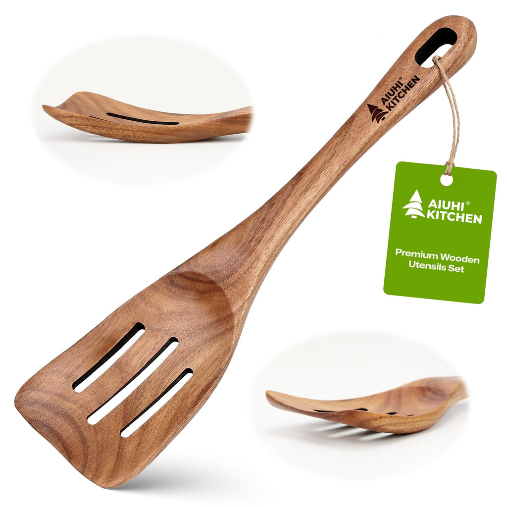 AIUHI Basting Brush for Cooking, Silicone Oil Brush with Wooden Handle, Heat Resistant Pastry Brushes with 12 Color Silicone Brush Head