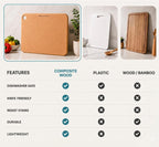 Belwares Composite Wood Cutting Board for Kitchen, Large 14.5 x 11.3 Inch
