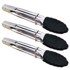 HINMAY Small Tongs with Silicone Tips 7-Inch Mini Serving Tongs, Set of 6
