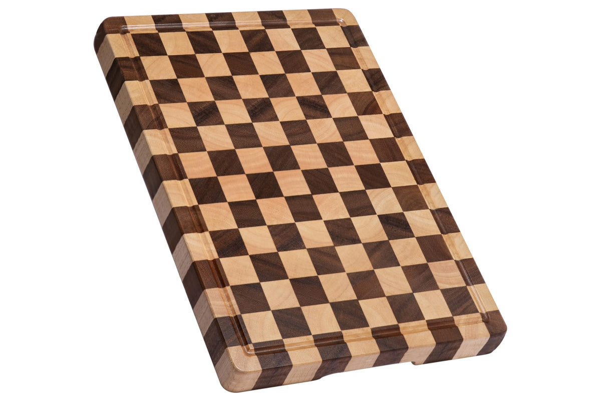 THETCHRY Cutting Boards for Kitchen, Checkered Walnut Wooden Cutting Board