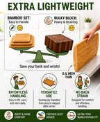 INDESTRUCTIBLE Extra Large Bamboo Cutting Board Set of 3 with Vertical Grain Strength Technology - XL Wood Cutting Boards for Kitchen and Lightweight Chopping Board Set - Replacements for Life
