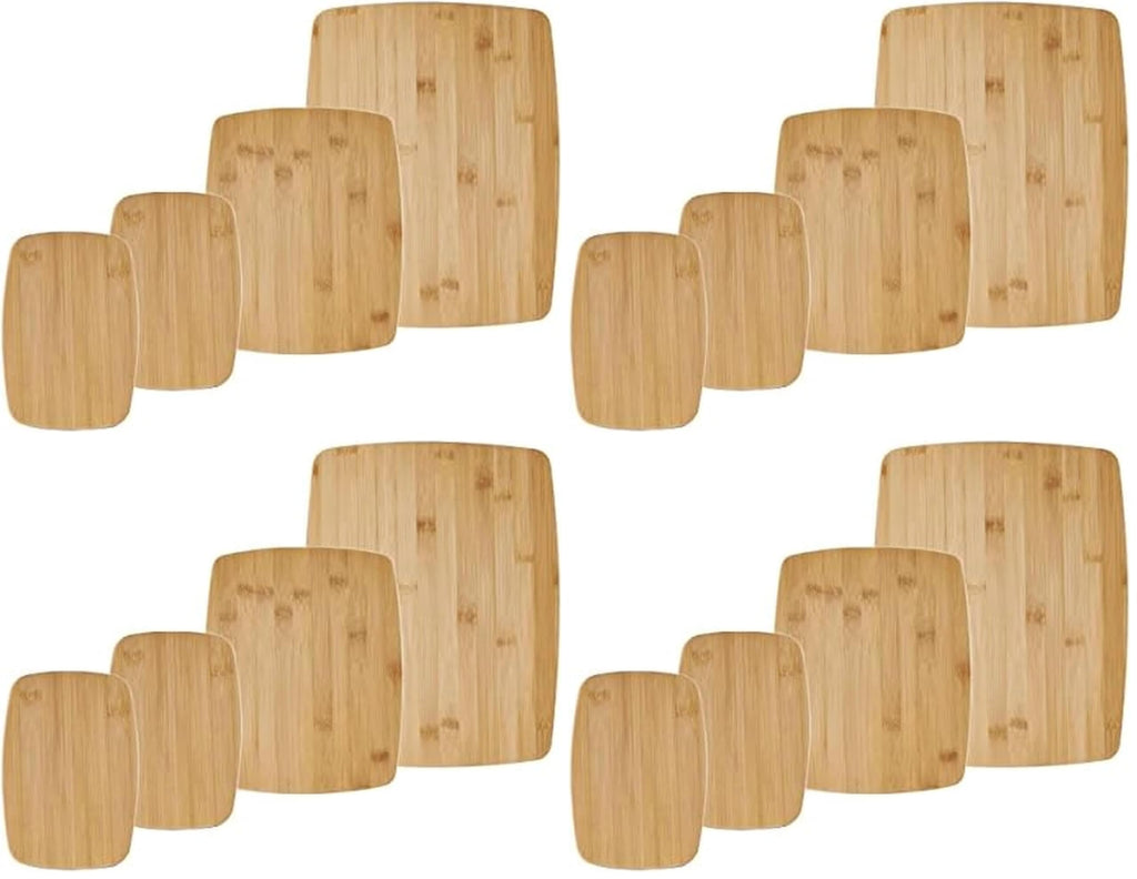 Farberware Bamboo Cutting Board Set, 4-Piece, Reversible