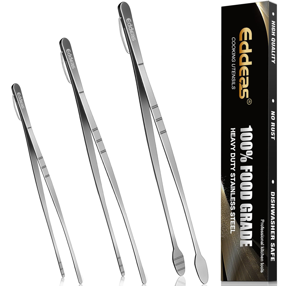 Metal Tongs For Cooking Up To 600°F Kitchen Tongs 2PCS - 9", 12 inch