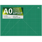 ArtAt Self Healing Cutting Mat: 12inch x 18inch Double Sided 5-Ply Fabric Cutting Mat for Sewing, Quilting & Arts & Crafts - Gridded Rotary Cutting Board Mat in Green/Black.