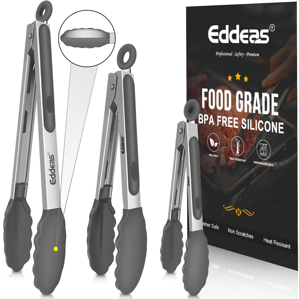Metal Tongs For Cooking Up To 600°F Kitchen Tongs 2PCS - 9", 12 inch