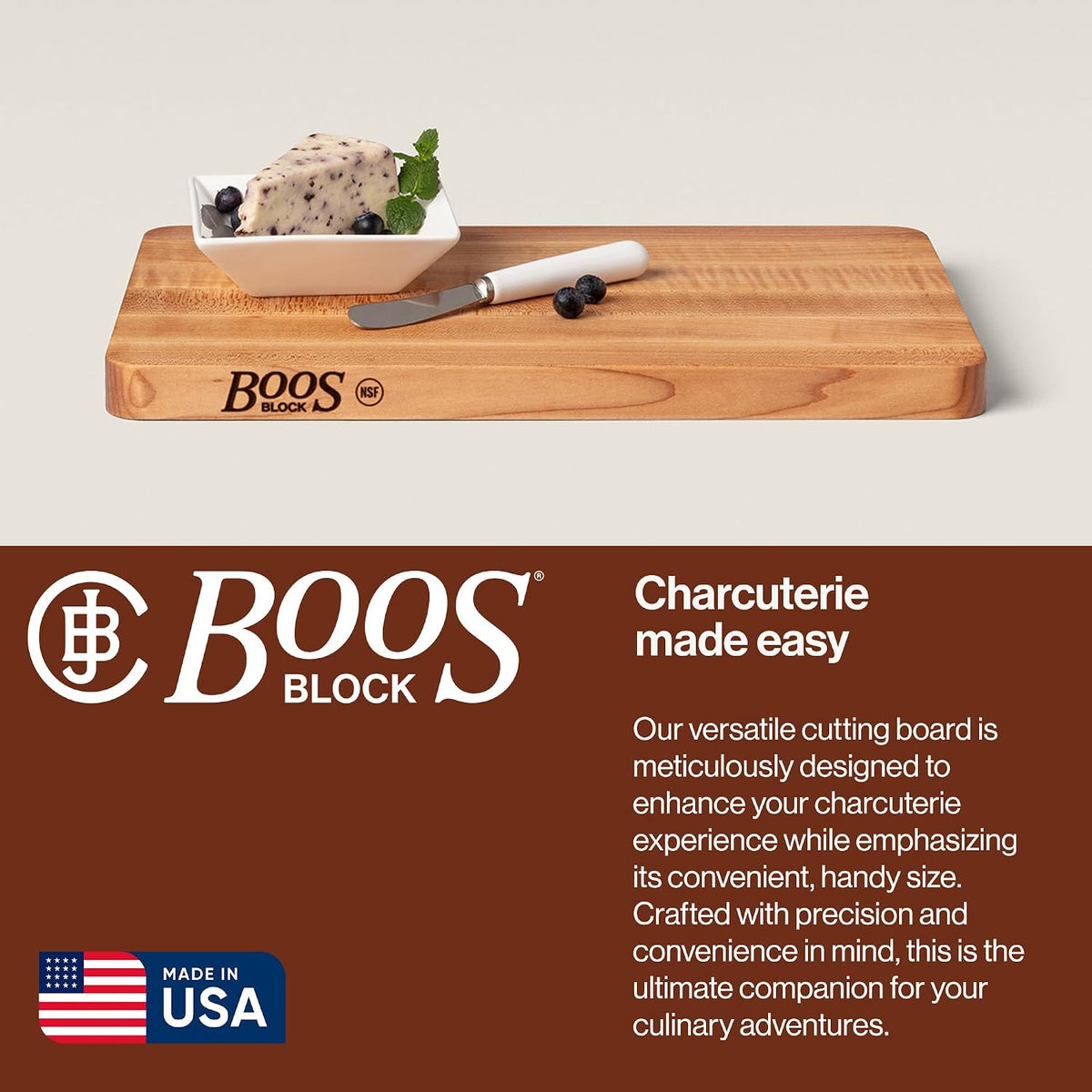 John Boos Chop-N-Slice Series Rectangular Maple Cutting Board