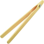 Norpro 1982 8" Bamboo 8" Toaster Tongs with Magnet, One Size